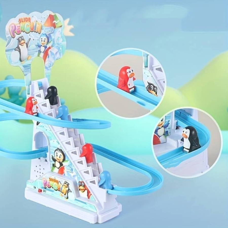 Funny Automatic Stair-Climbing Penguin Race Track Funny Automatic Stair-Climbing Penguin Race Track