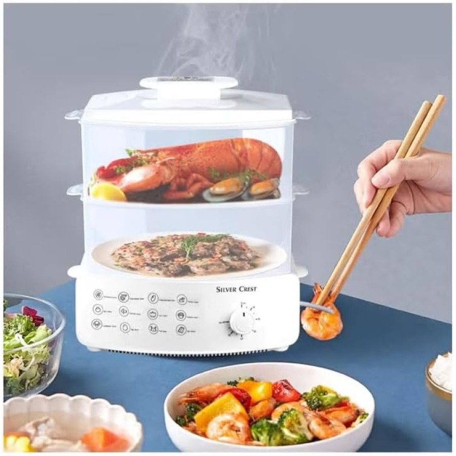 Multi-Functional Electric Steamer 12L Capacity with Quick Steam Technology 1500W