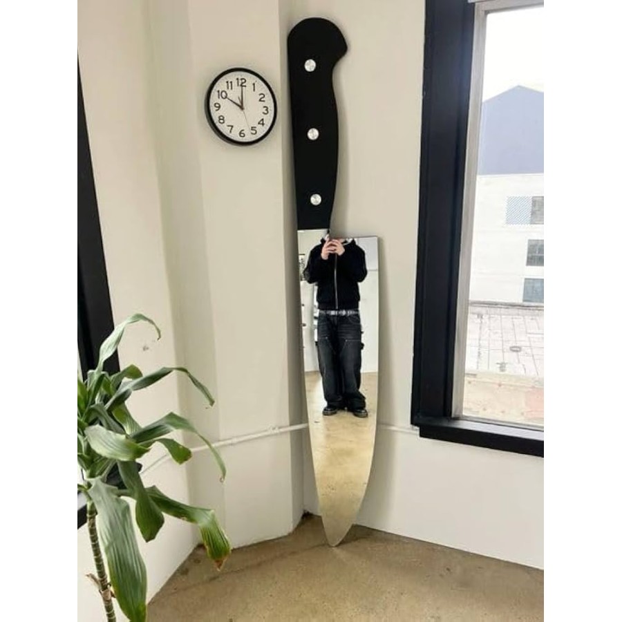 Decorative Knife-Shaped Wall & Floor Mirror ( 215x35cm )