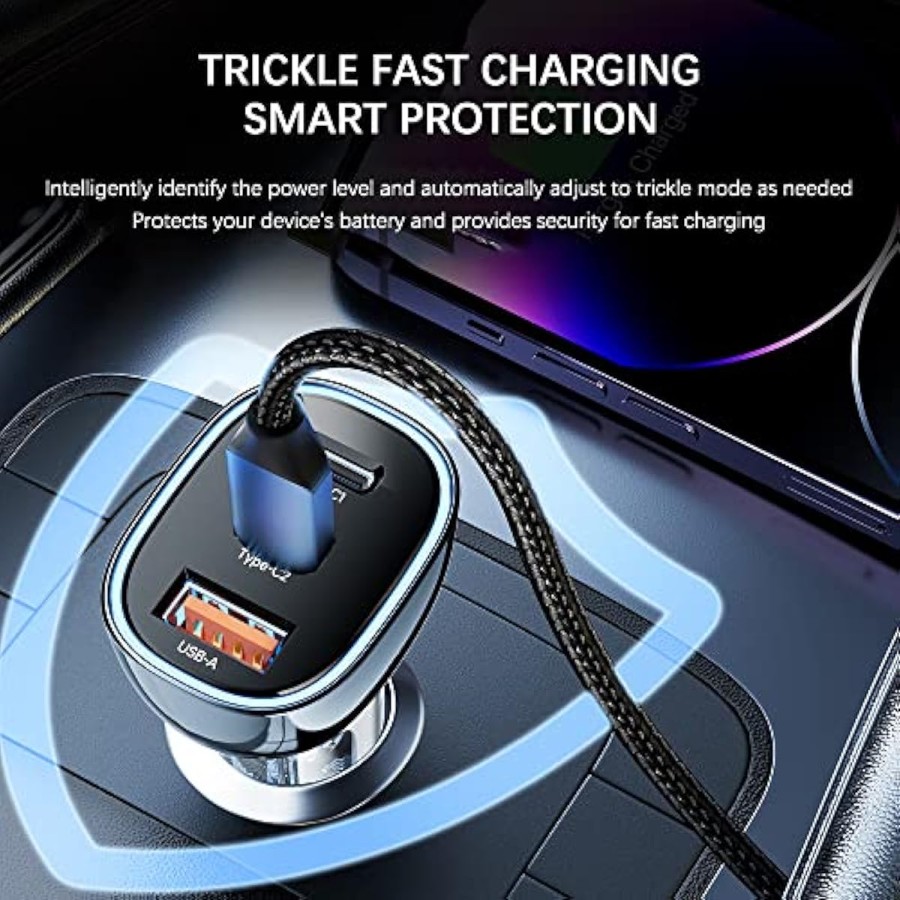 VIP CR-554  Pro Series 3 in1 Super Charging Car Adaptor 68W