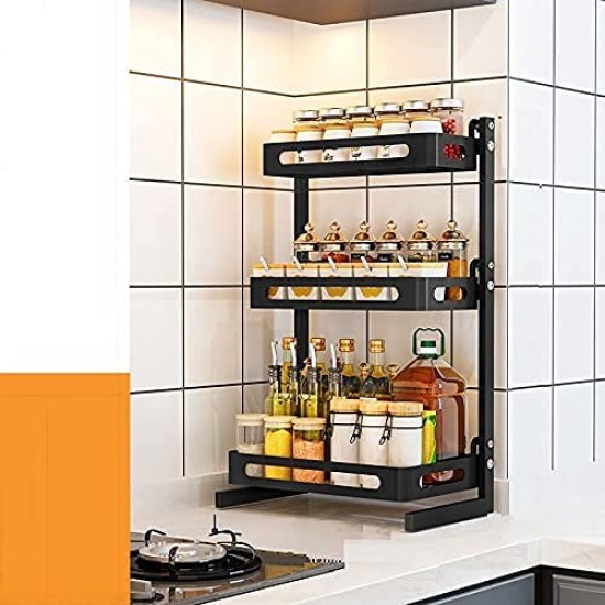 MIRALUX 3-Tiers Stainless Steel Spice Rack for Kitchen