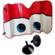 Cartoon Eyes Car Windshield Sun Shades - Red