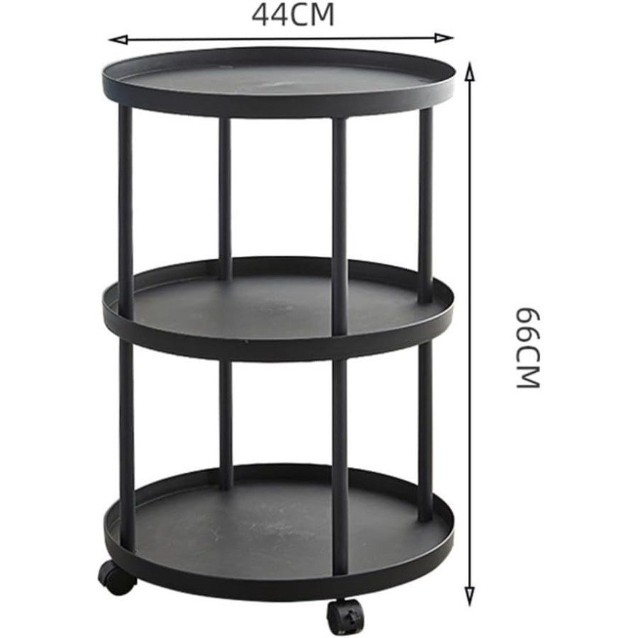 3 Layer Round Coffee Side Table For Household