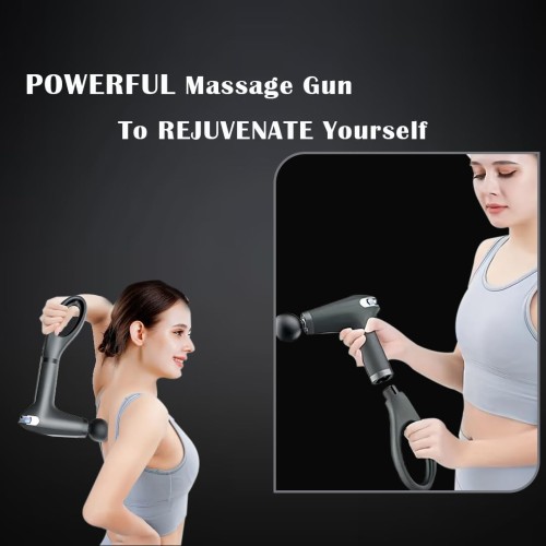 Facial Portable Body Massage Gun long Handle Grip