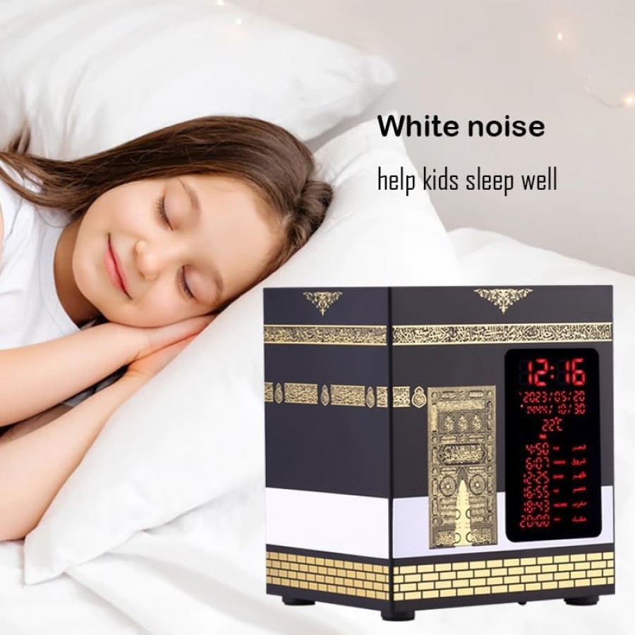 Kaaba Azan Clock with Bluetooth Speaker – Quran Recitations & Prayer Times