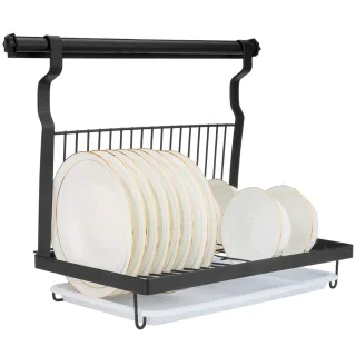 Collapsible Dish Drying Rack and Drainboard Set Portable Camp Dish