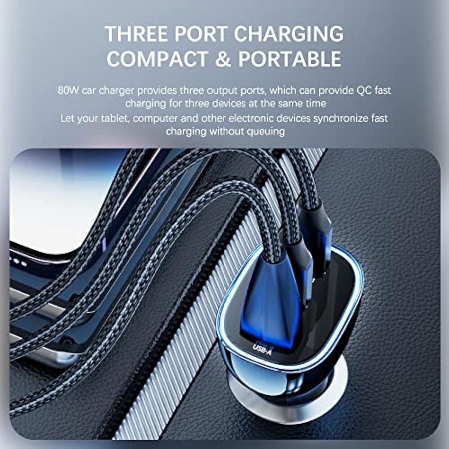 VIP CR-554 Pro Series 3 in1 Super Charging Car Adaptor 68W VIP CR-554 Pro Series 3 in1 Super Charging Car Adaptor 68W
