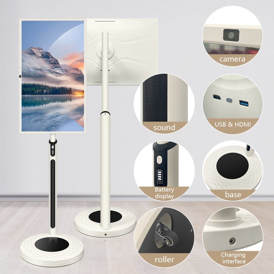 Portable 32" Smart Touchscreen TV with remote | Android 15 | 8GB+128GB