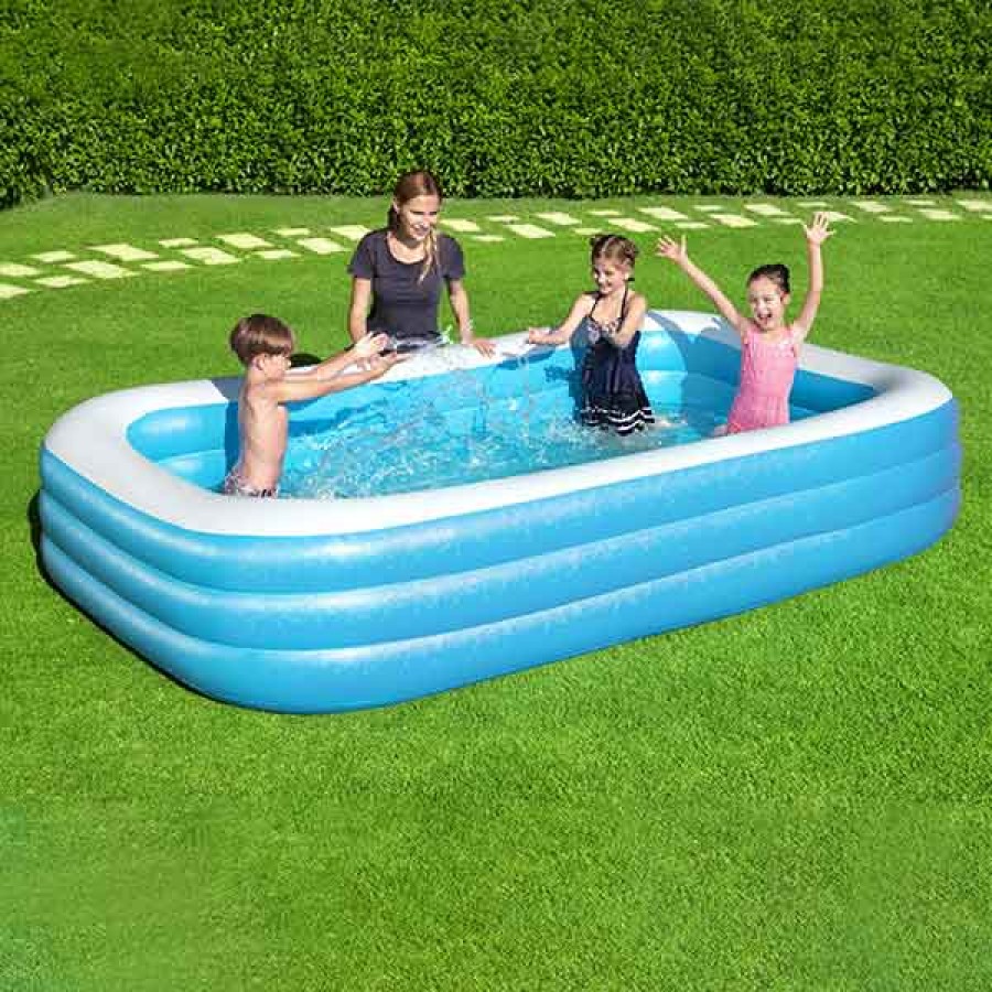 Bestway Deluxe Rectangular Family Pool - 54009 (305x183x56cm) Bestway Deluxe Rectangular Family Pool - 54009 (305x183x56cm)