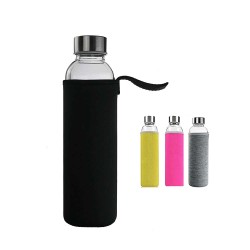 Sport Glass Water Bottle With Cover 550ml