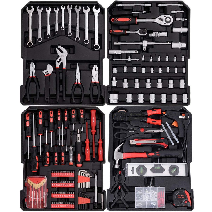 999 PCS Tool Set Mechanics Tool Kit Wrenches Socket w/Trolley Case