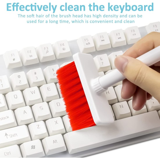 5 In 1 Keyboard Cleaning Brush Kit Soft Brush, Keyboard Dust Cleaner - Orange