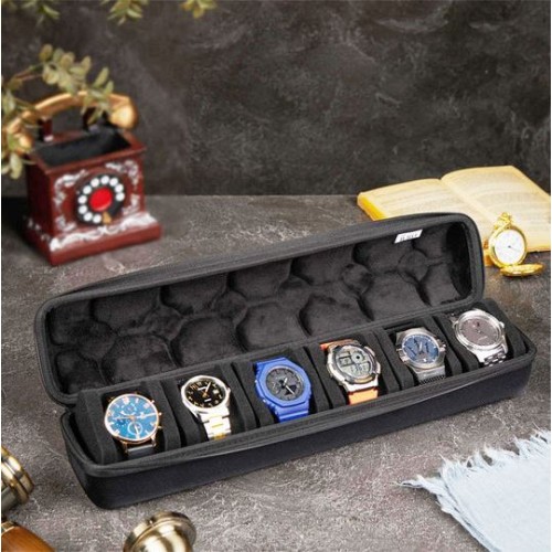 ILSU 6 Watch Travel Case