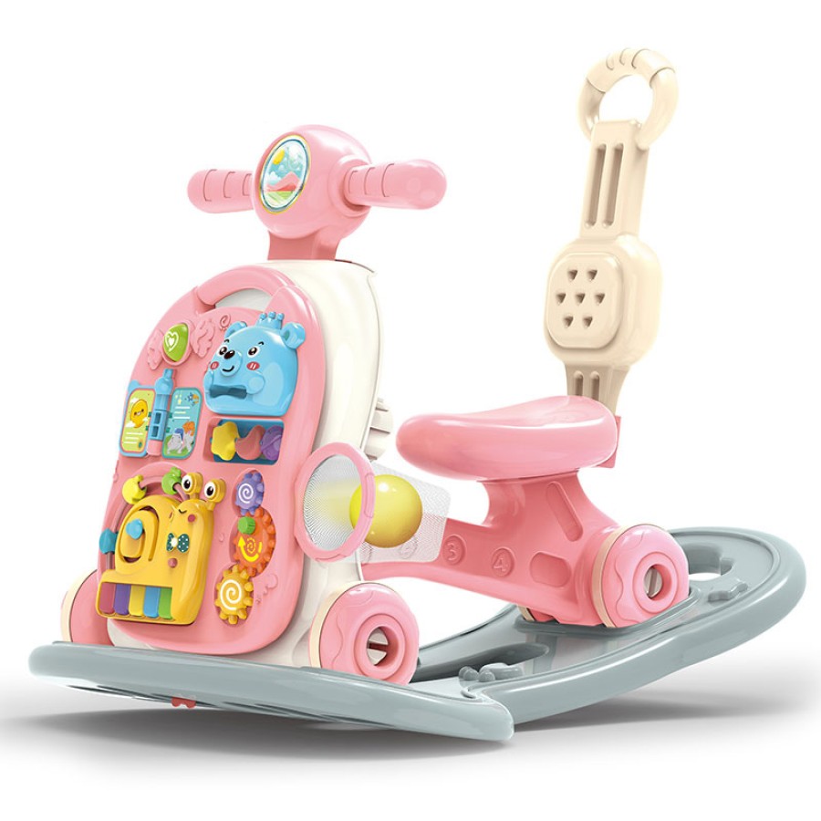 Multifunction 6-in-1 Baby Walker Rocking Chair Toy with Music - Pink (14241)