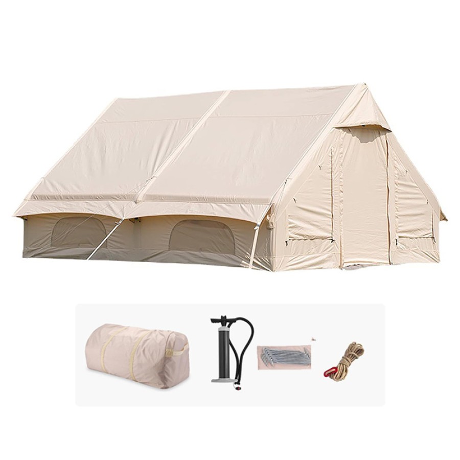 Large Inflatable Camping Tent with Full Kit | 10–15 Person Tent (400×300×200cm)