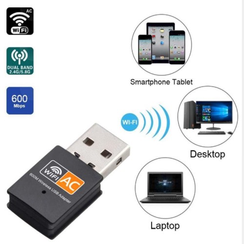 600mbps USB Adapter Dual Band Adapor 2.4Ghz / 5G