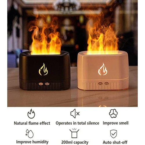 Flame Aroma Diffuser For Rooms Mist Humidifier