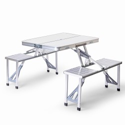 Folding All-in-One Aluminium Table & Chair ( For 4 Person)
