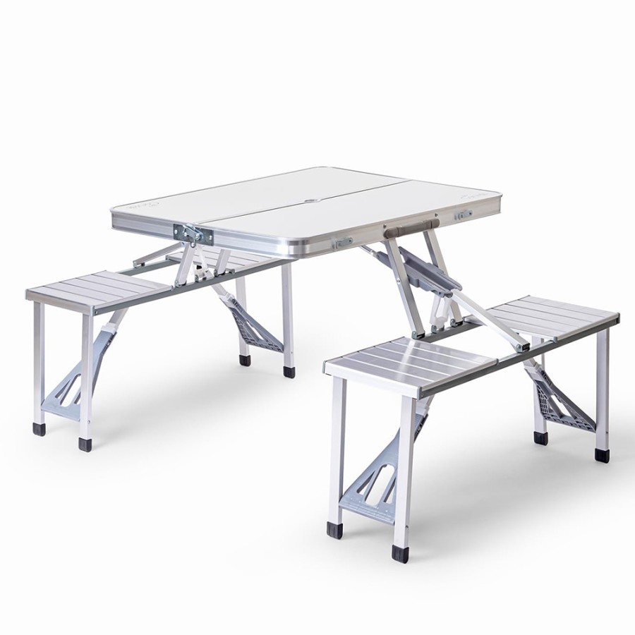 Folding All-in-One Aluminium Table & Chair ( For 4 Person)