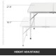 Aluminum Folding Picnic Table, with 2 Benches - White