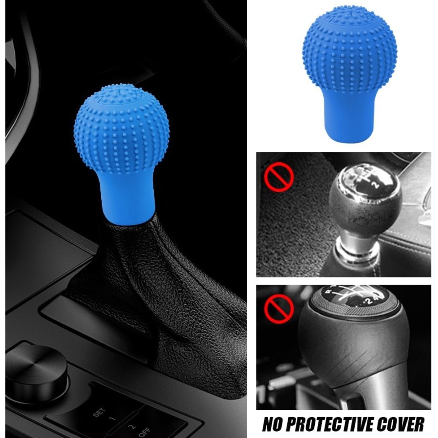 Silicone Gear Shifter Knob Cover for Cars (Round Gear)