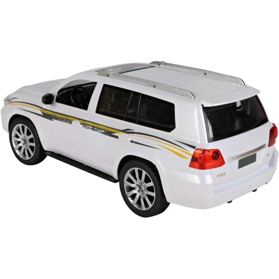 Toyota Land Cruiser Radio Control Model Toy Car With Remote - White