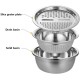 3 in 1 Set Stainless Steel Vegetable Grator & Drain 3 in 1 Set Stainless Steel Vegetable Grator & Drain