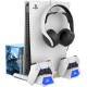iPega PS5 Vertical Stand Base Game Controller Charging and 15 Disc Storage Rack iPega PS5 Vertical Stand Base Game Controller Charging and 15 Disc Storage Rack