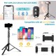 Selfie Tripod Stand with Bluetooth Remote – Compatible with Cameras & Mobile Phones