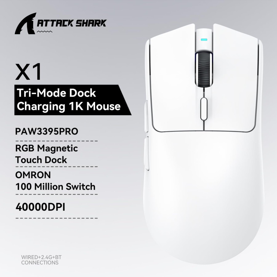 ATTACK SHARK X11 Wireless Gaming Mouse with Charging Dock 63g ATTACK SHARK X11 Wireless Gaming Mouse with Charging Dock 63g