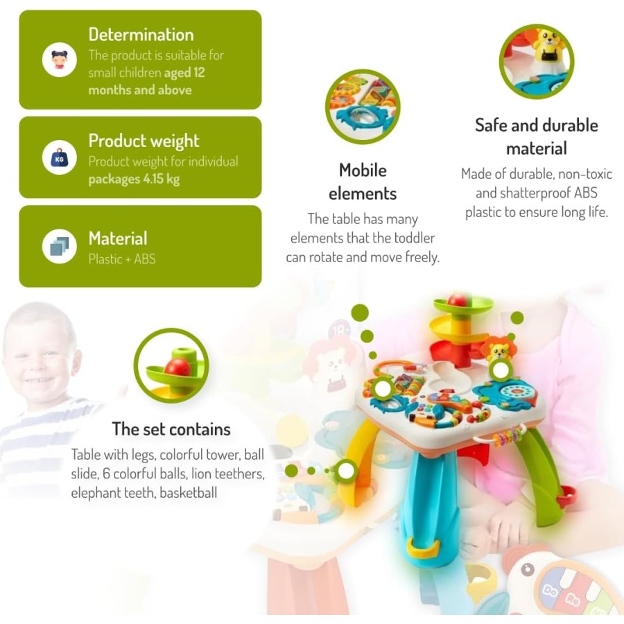 Baby Activity Table with Music & Ball Drop 12677