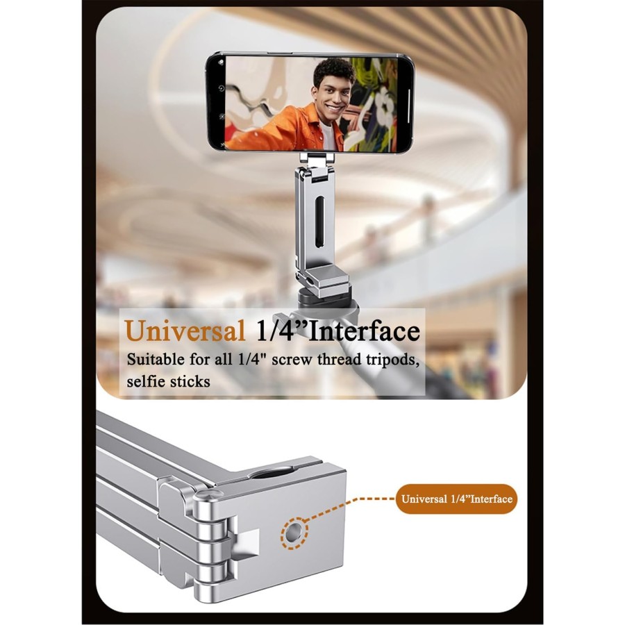 360 Rotating Aluminum Magnetic Phone Holder & Tripod Stand