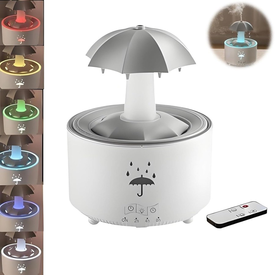 Umbrella Humidifier Rotating Diffuser With RGB Light