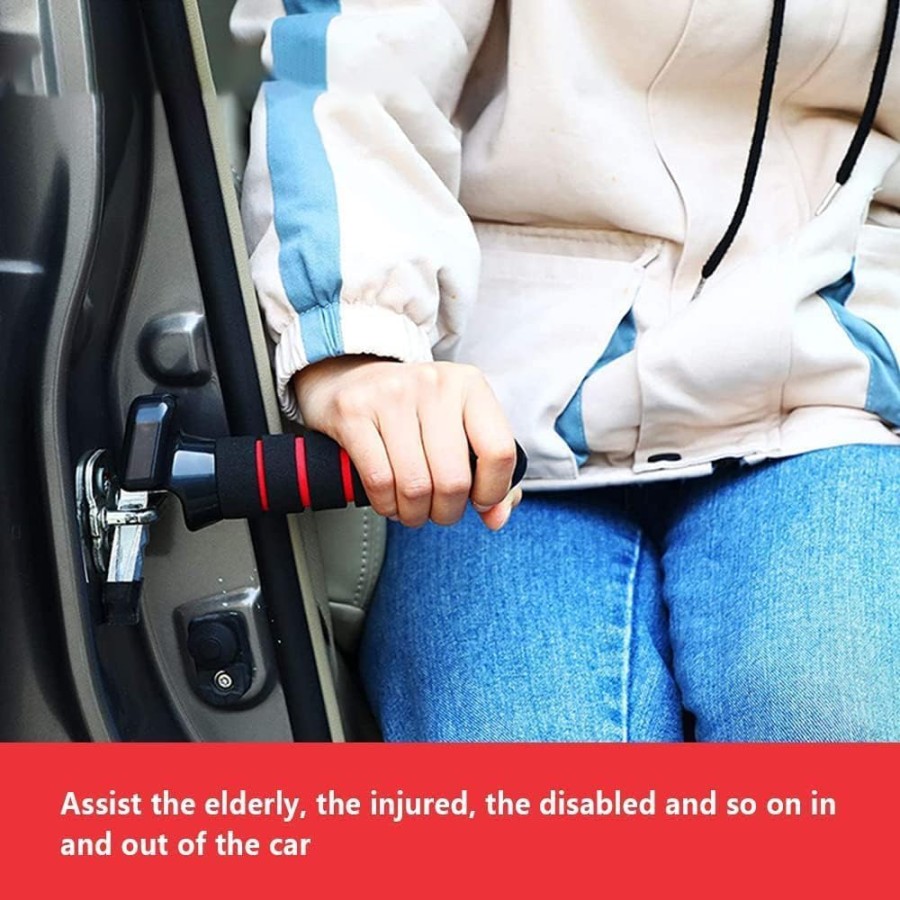 3-in-1 Portable Car Door Handle with Seatbelt Cutter & Window Breaker