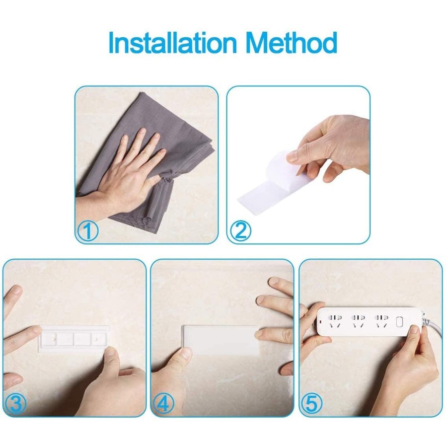 Wall Mount Adhesive Multipurpose Power Strip Holder Wall Mount Adhesive Multipurpose Power Strip Holder