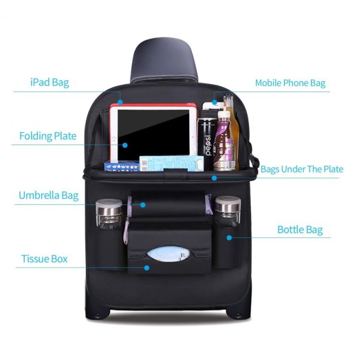 Universal Car Backseat Organizer PU Leather Multi-Pocket