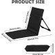 Backrest Foldable Lounge Chair - Black