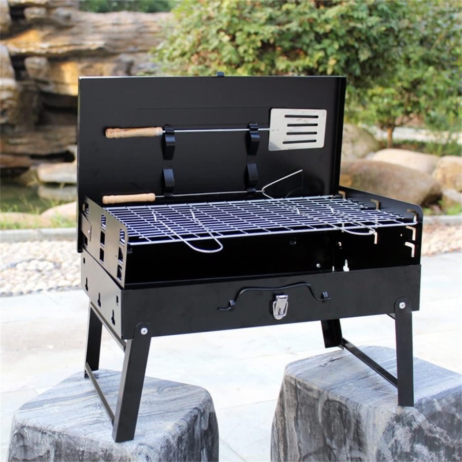  Foldable Briefcase Style Charcoal BBQ