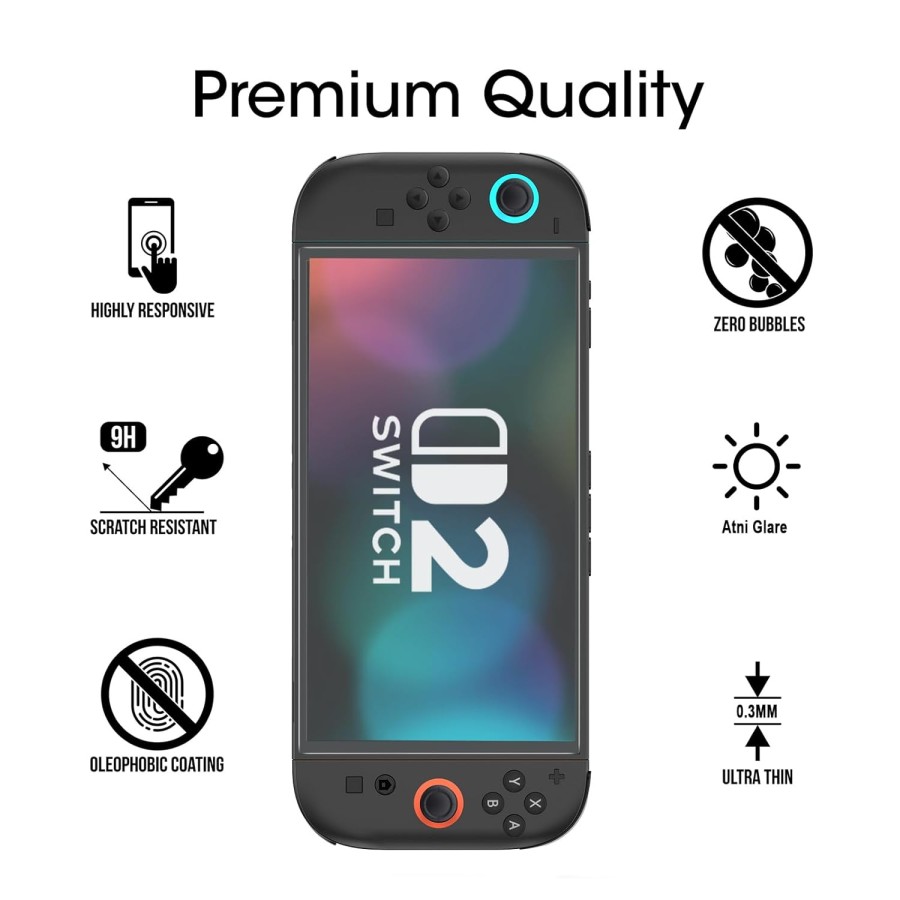 Tempered Glass Protector for Nintendo Switch 2 Tempered Glass Protector for Nintendo Switch 2