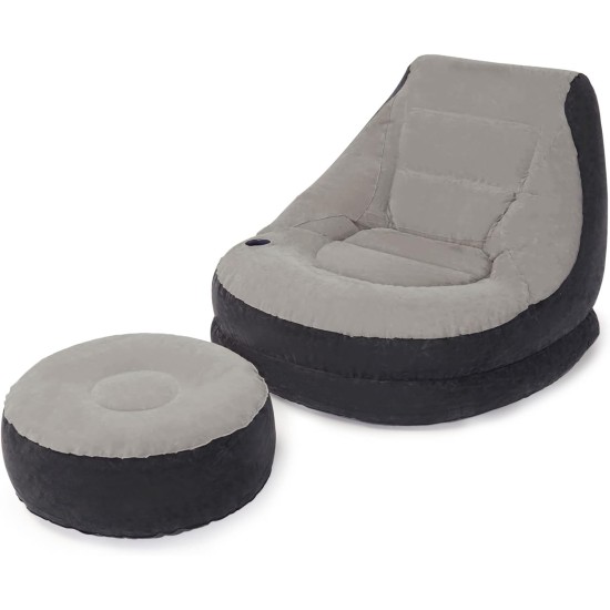  NEW Intex Ultra Lounge Inflatable Chair With Footrest (68564)