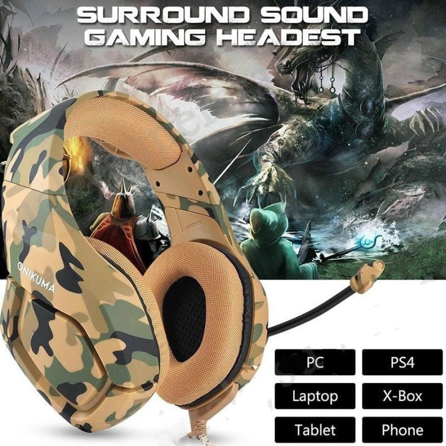 Onikuma K1B Pro Camouflage Elite Stereo Gaming Headset