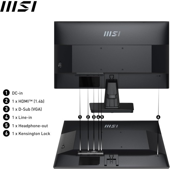 MSI PRO MP251 25inch 16:9 IPS Computer Monitor 100Hz 1ms 1920 x 1080 (FHD)