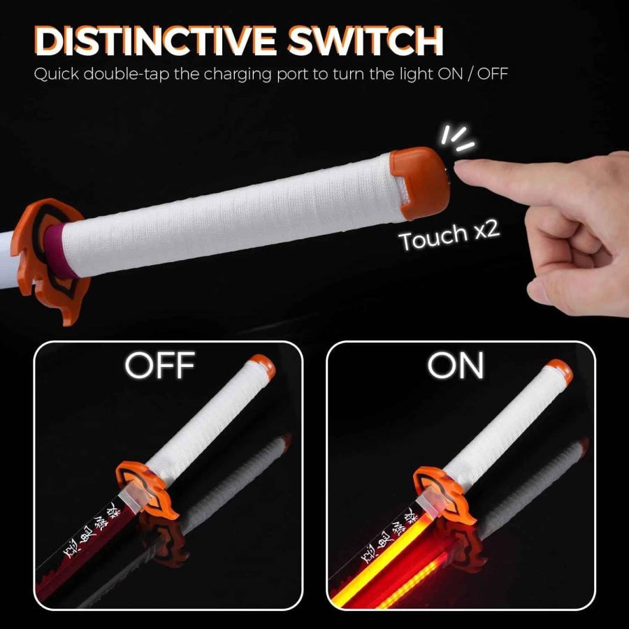 Demon Slayer Cosplay Sword 104cm Sk04 (Led Light) Rechargeable