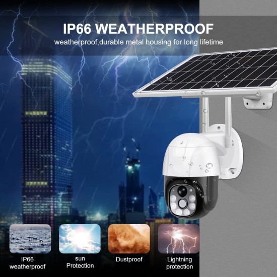 1080P HD Solar Panel Outdoor Surveillance Waterproof CCTV Camera