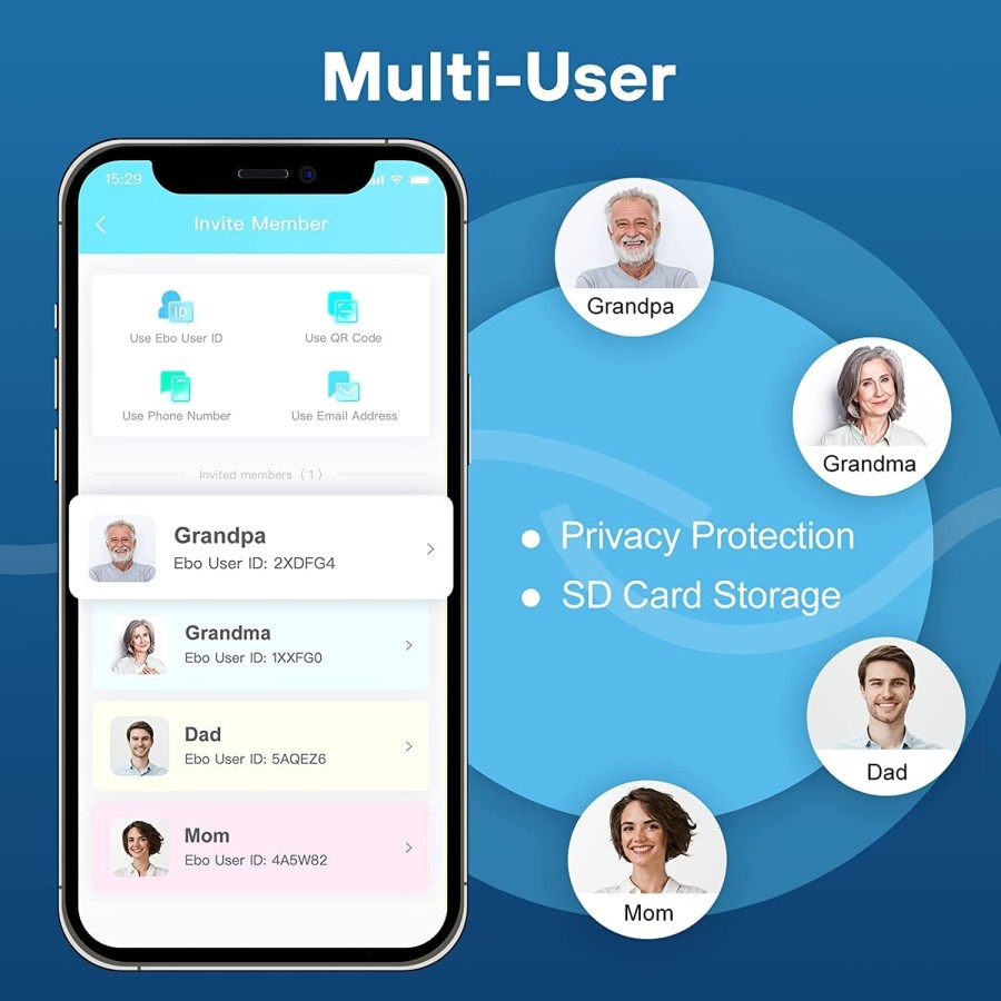 Enabot Wireless Indoor Surveillance Camera 1080P Smart Pet & Home Security Cam