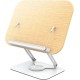 360 Degree Rotatable Desktop Book Holder Wood Panel Laptop Stand