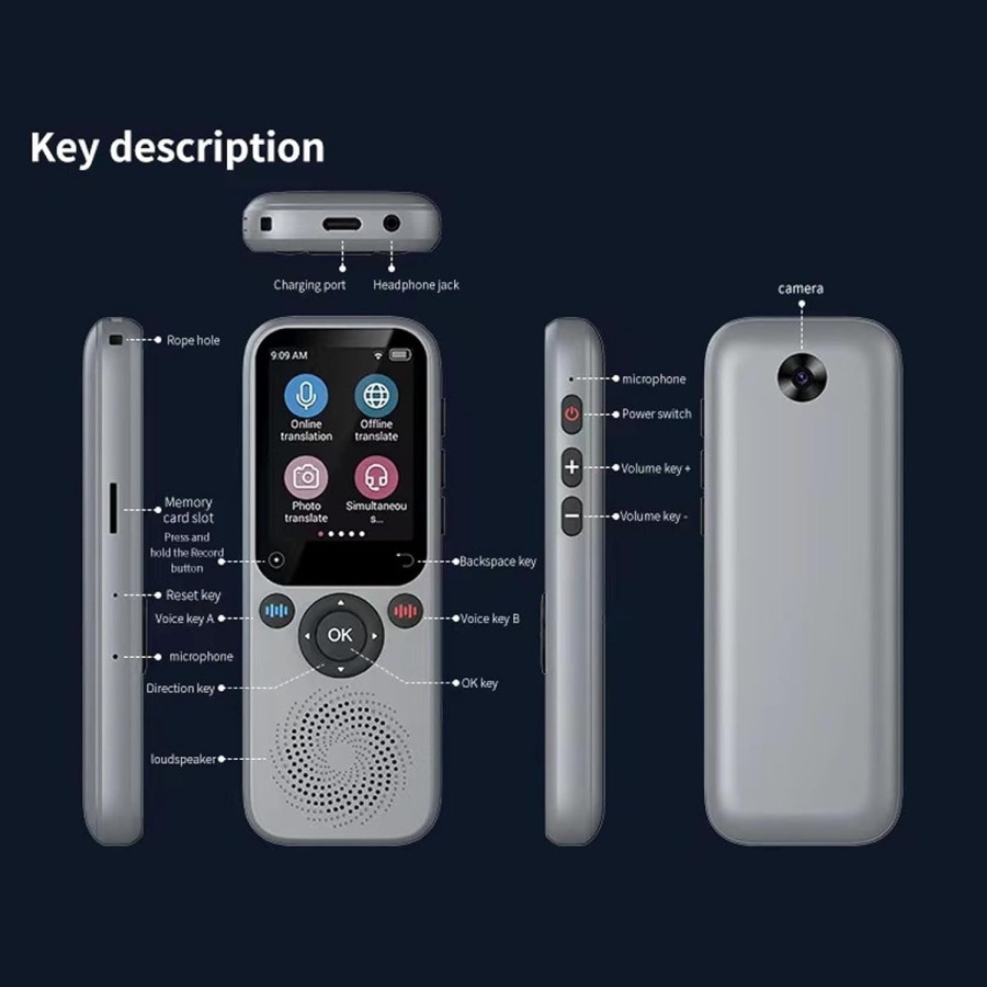 Ai Language Translator Device, 2 Way Real Time Voice Translator in 138 Languages