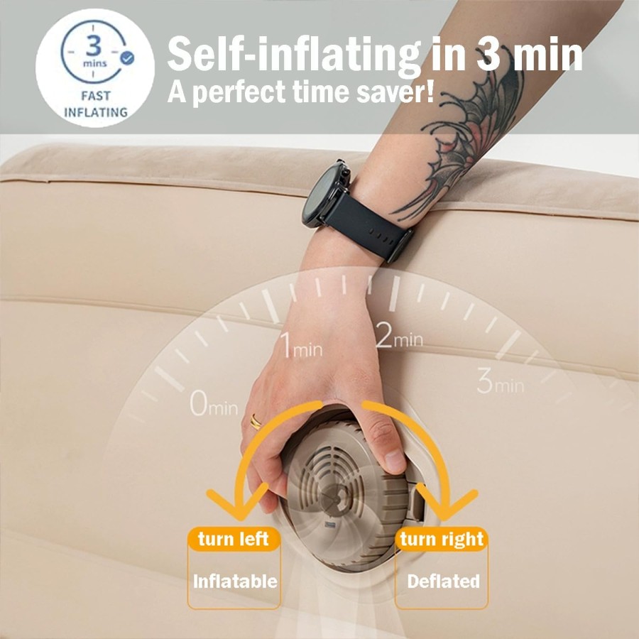 Inflatable Airbed Mattress with in Built Pump