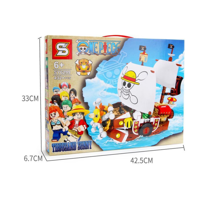 One Piece Thousand Sunny Pirate Ship Building Kit - 432+ Pcs