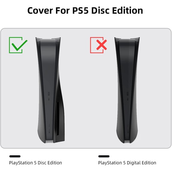 PS5 console Anti-Scratch Dustproof Protective Face Plate - Black